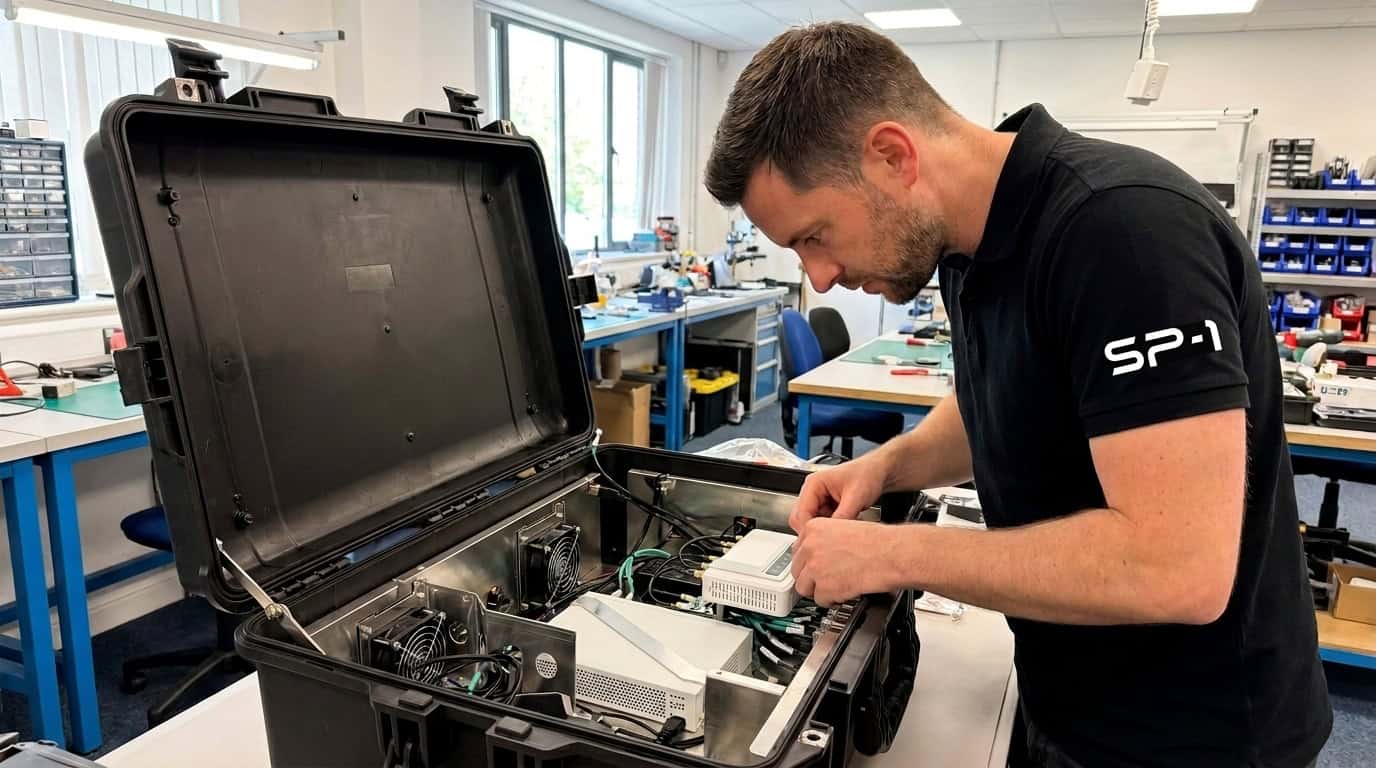 Integrated electronic system inside a rugged enclosure